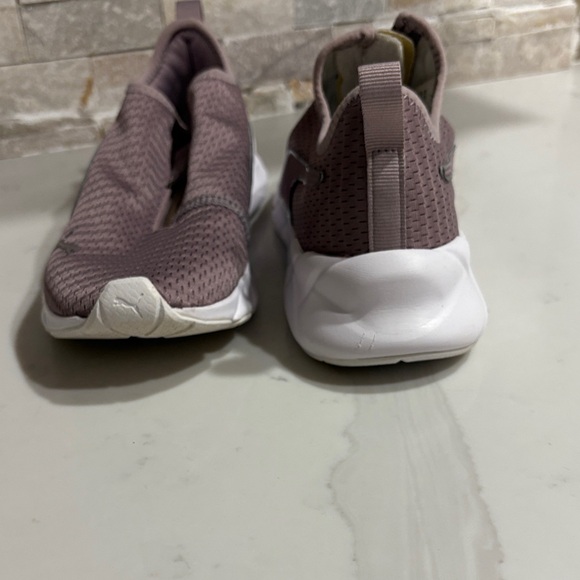 Puma Women's Mauve and White Slip-On Sneakers - Picture 5 of 5